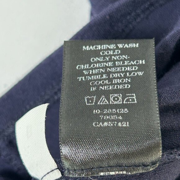 Ann Taylor Sheath Dress Size 2 Navy Sleeveless Ruched Asymmetrical Neck Stretch - Picture 7 of 12